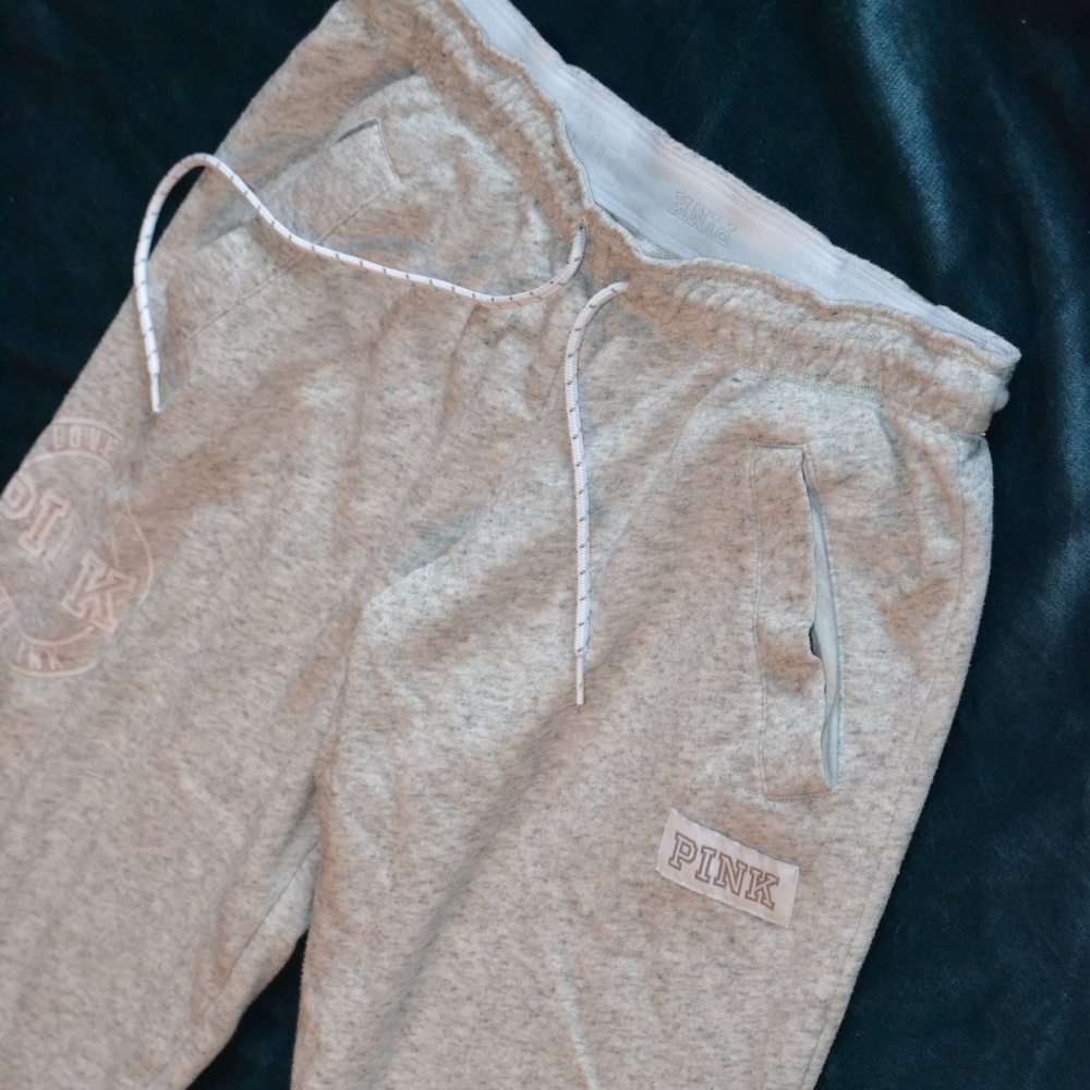 Women's Pink Boyfriend Sweats Size Small V Secret